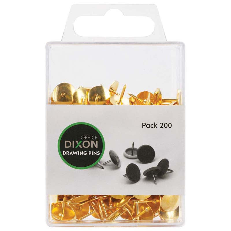 Dixon Drawing Pins Brass (200 pack)