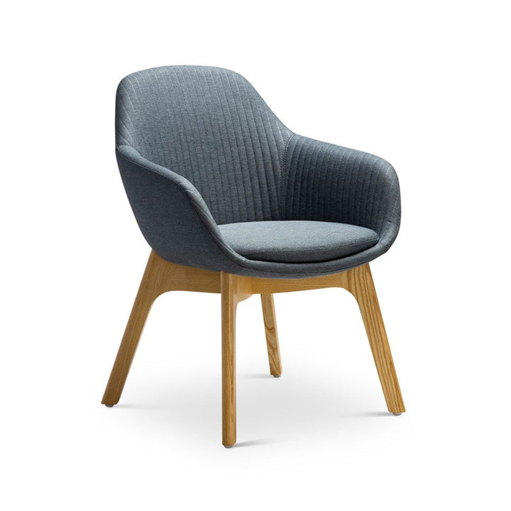 Ava Chair with Wood Leg Base - Home Office Space NZ