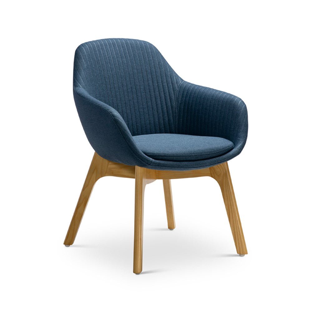 Ava Chair with Wood Leg Base - Home Office Space NZ