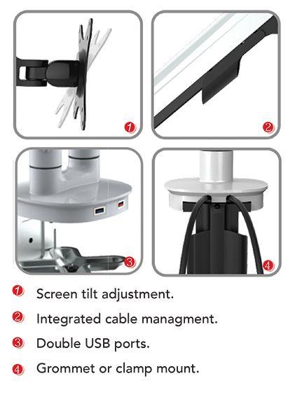 Cutlass Monitor Arms - Home Office Space NZ