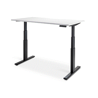 Enhance Electric Height Adjustable Desk - Black / White - Home Office Space NZ