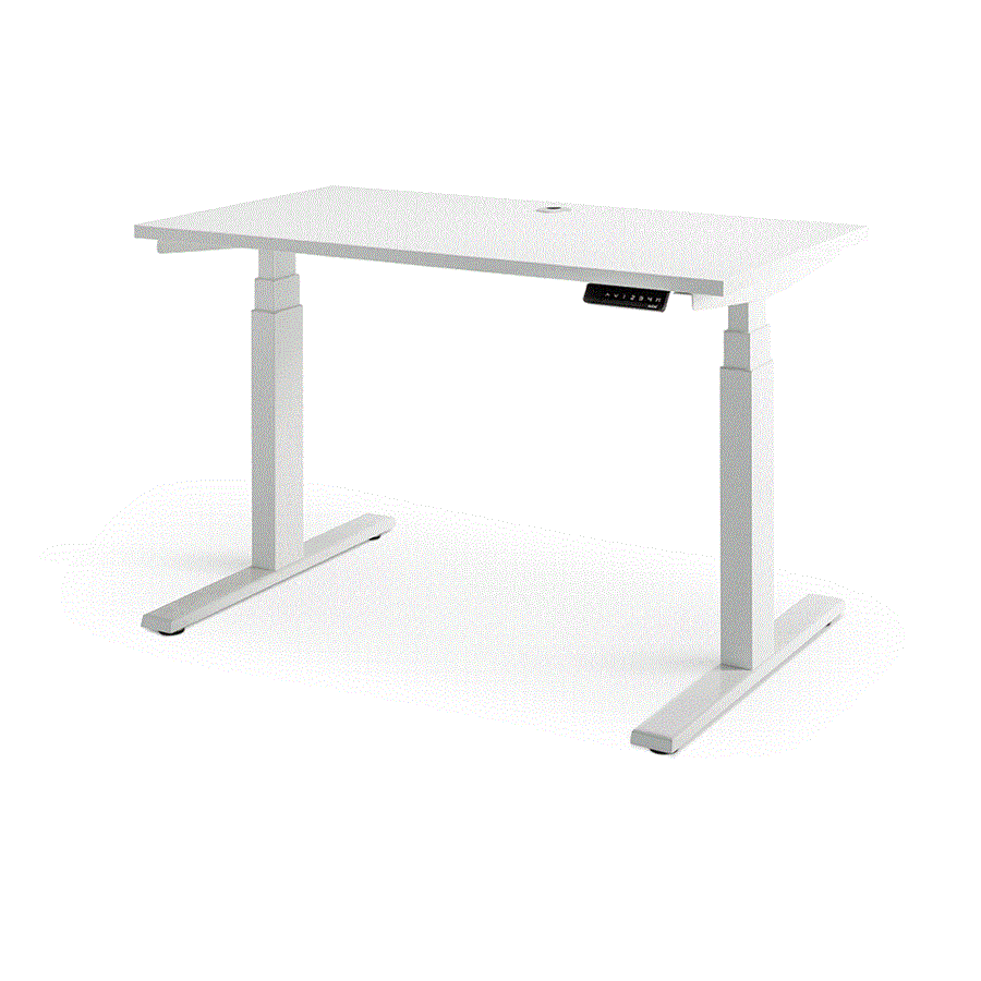 Enhance Electric Height Adjustable Desk - White / White - Home Office Space NZ