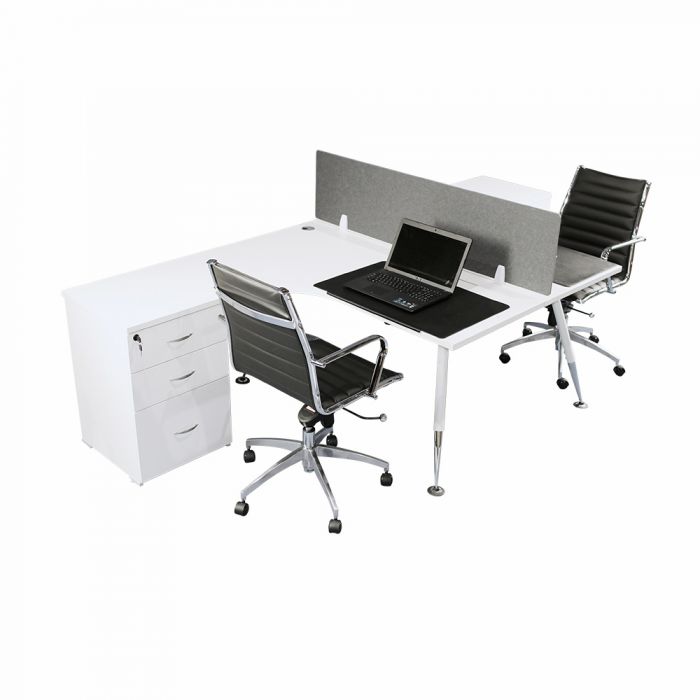 Fleet 2-Person Back-to-Back Workstation - Home Office Space NZ