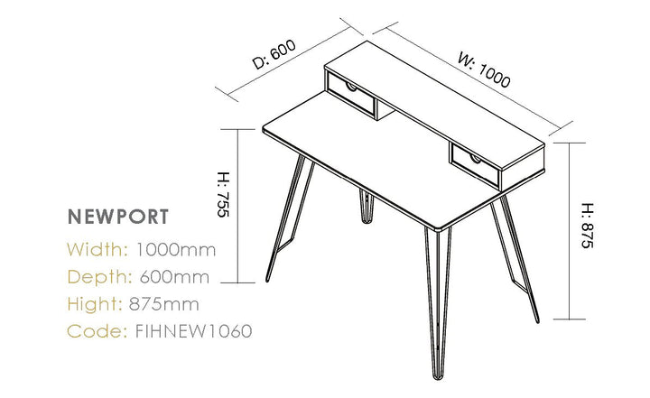 Newport Desk - Home Office Space NZ