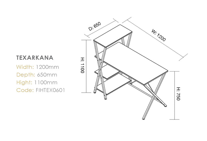 Texarkana Computer Desk - Home Office Space NZ