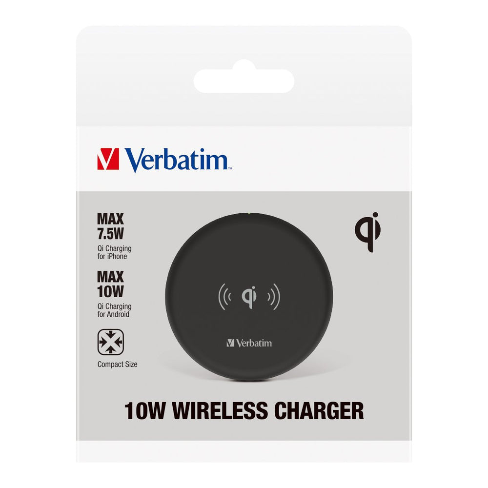 Verbatim Essentials Wireless Charger 10W Black - Home Office Space NZ